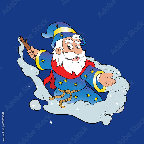 Cute Cartoon Wizard 