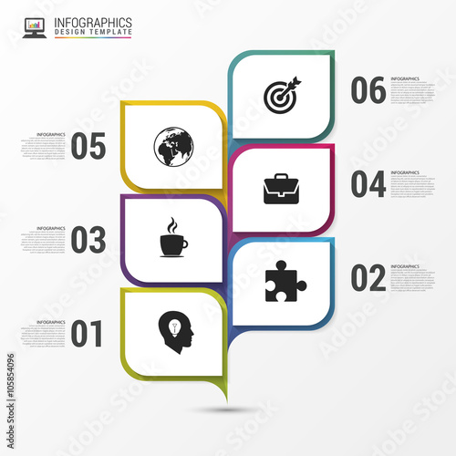 Modern business bubble speech template style. Vector