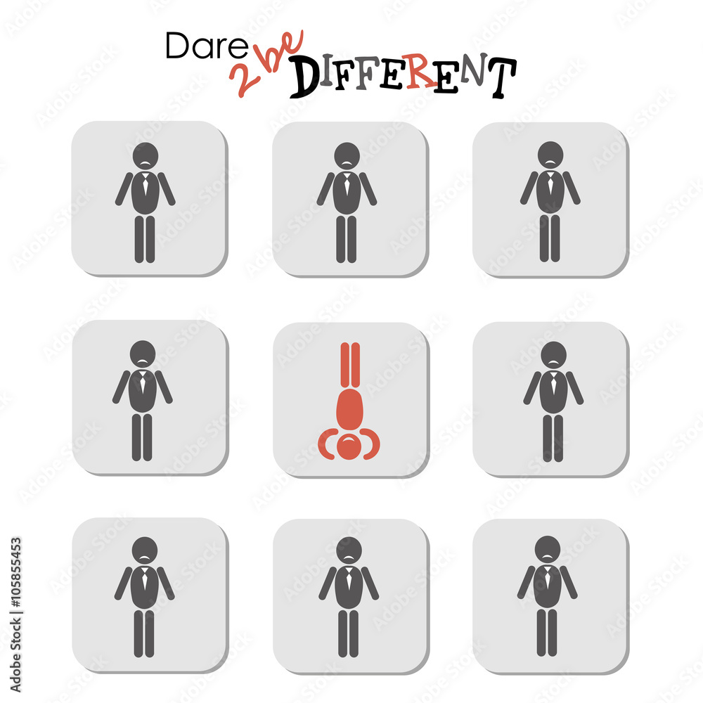 illustration of people icons, be different illustration of people icons, be different