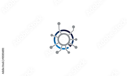  dots technology business company logo