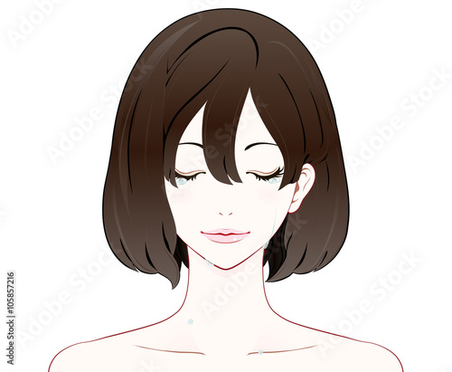 女性の表情 感動の涙 ヌード Stock イラスト Adobe Stock