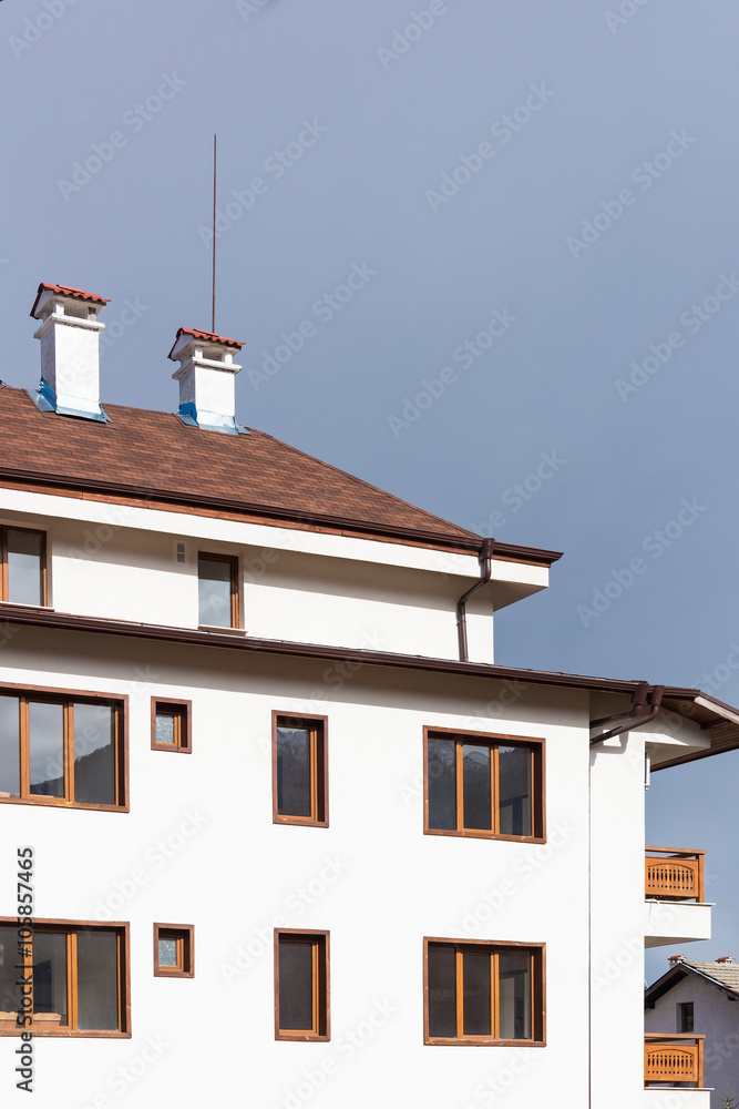 gable house with a roof