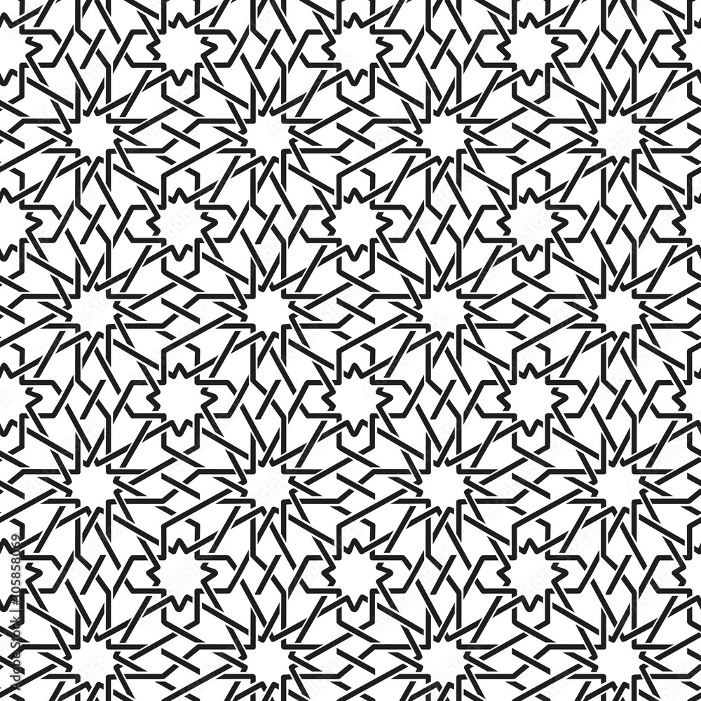 Arabic ornament seamless pattern