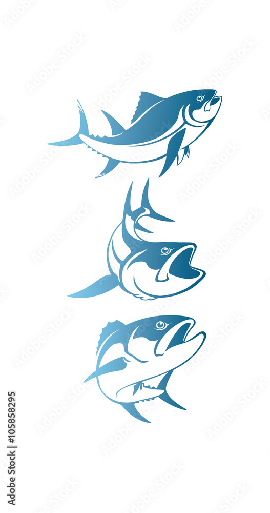 Fototapeta premium Shown tuna logo