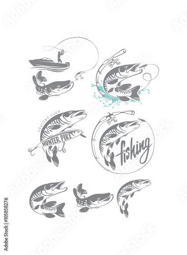 pike fish logo