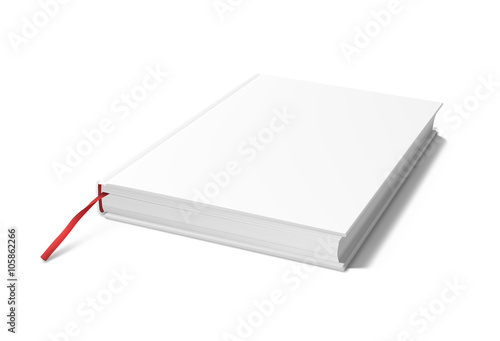 Blank cover book isolated on white background. Vector illustration
