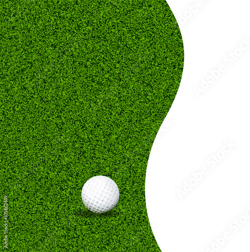 golf ball on a green lawn