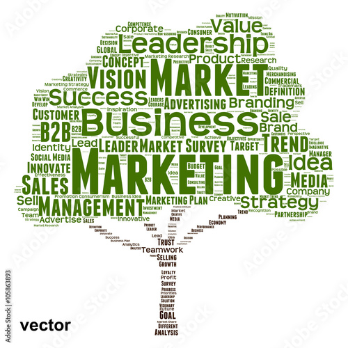 Vector Conceptual business leadership word cloud