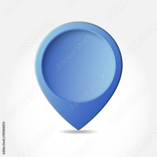 Free Download Blue map pointer - vector illustration. - GFXLoad