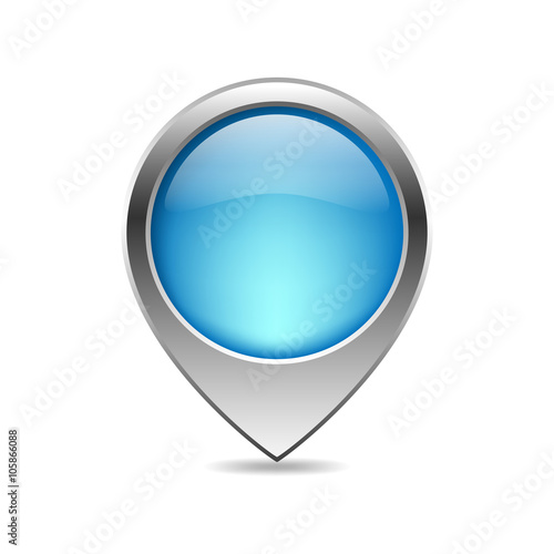 Free Download Blue map pointer - vector illustration. - GFXLoad