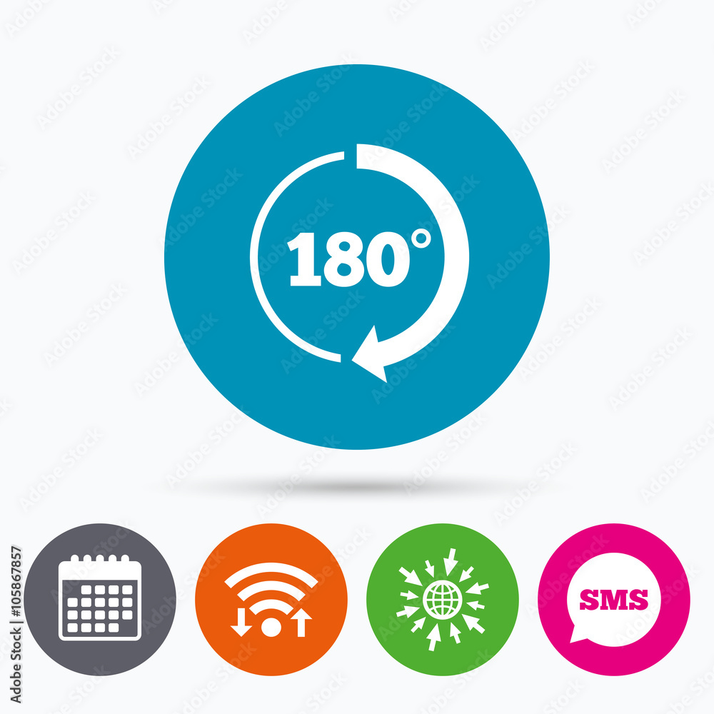 Angle 180 degrees sign icon. Geometry math symbol Angle 180 degrees sign icon. Geometry math symbol