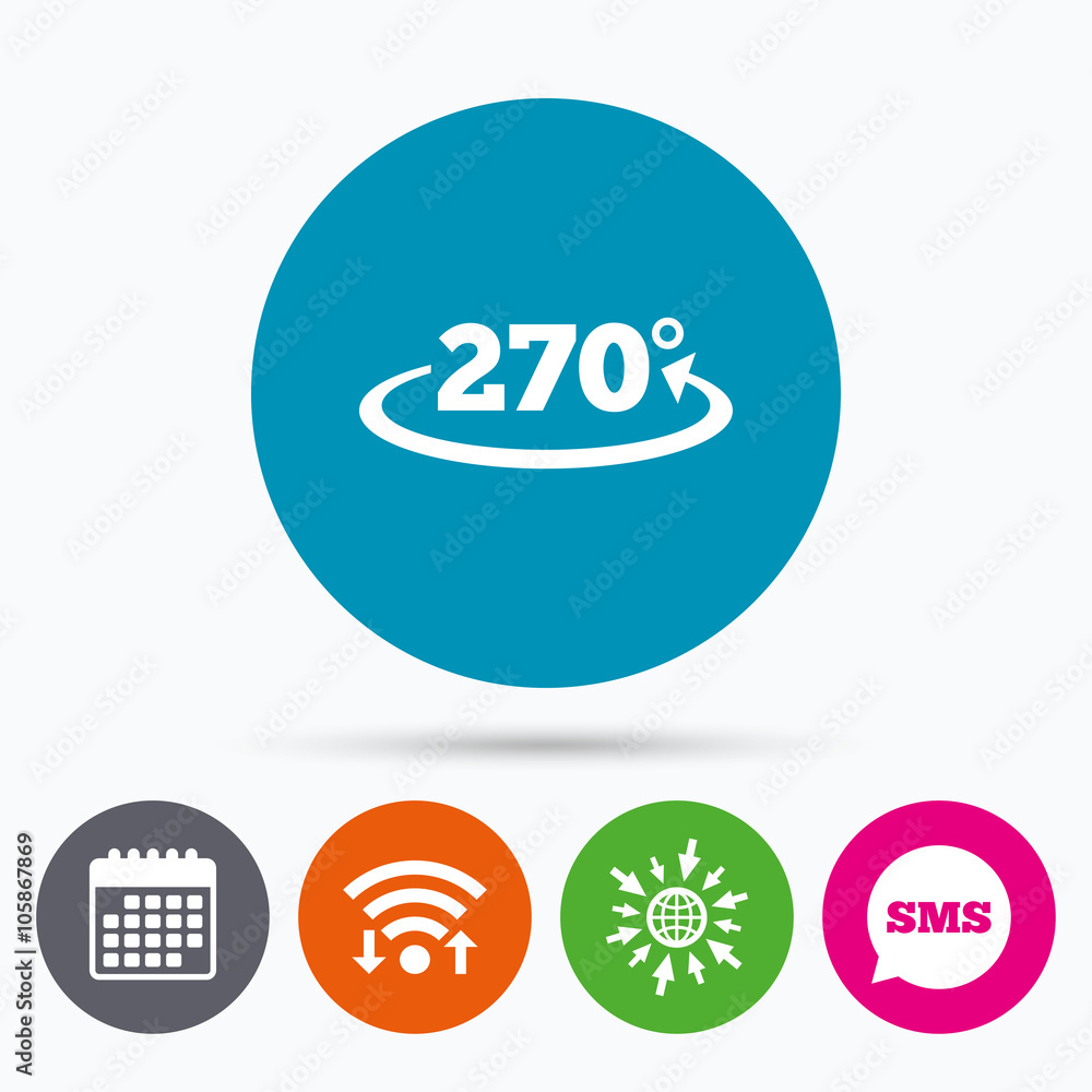Angle 270 degrees sign icon. Geometry math symbol Angle 270 degrees sign icon. Geometry math symbol