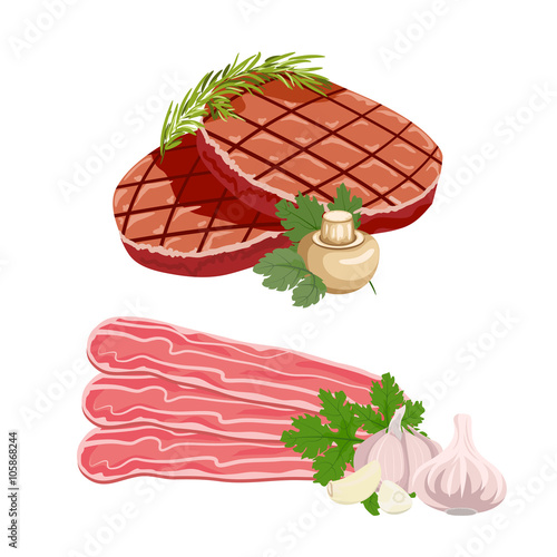 Set of meat products