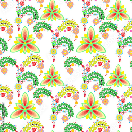flowers  abstract seamless pattern  endless floral background