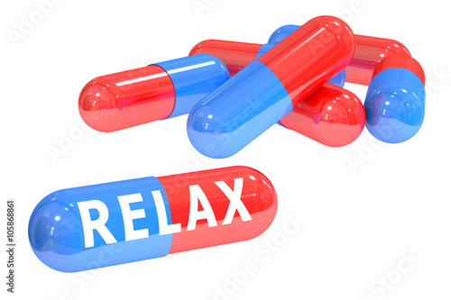 relax concept with pills