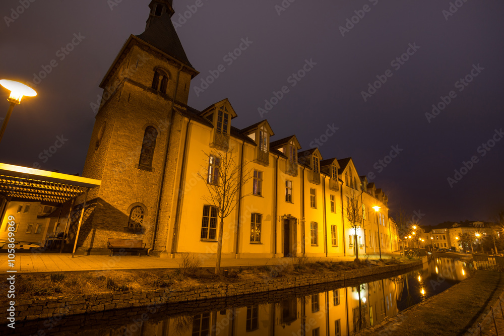 Fototapeta premium st bonifatius church detmold germany in the evening