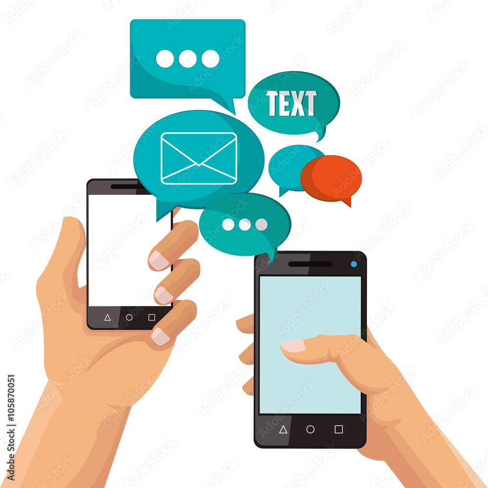 Sms and smartphone icon design Sms and smartphone icon design