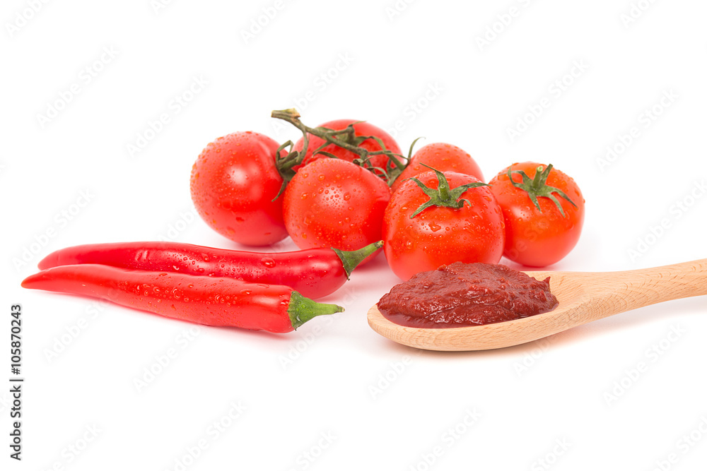 tomato sauce isolated on white background tomato sauce isolated on white background
