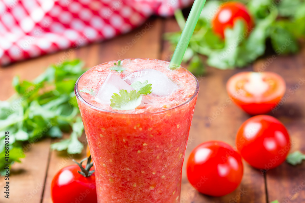 custom made wallpaper toronto digitalTomato smoothie on wooden background