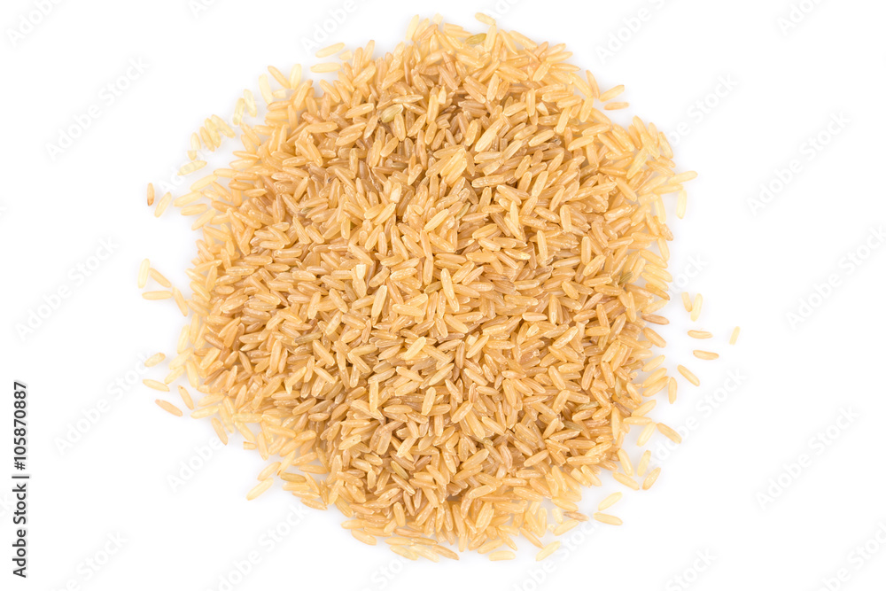 pile of brown rice pile of brown rice