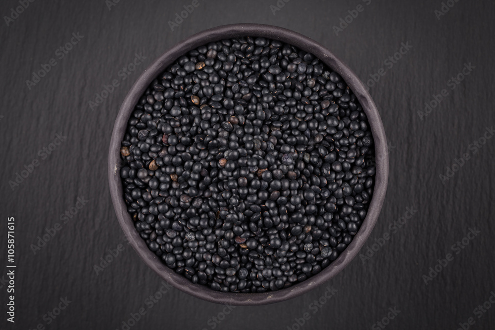 many black beluga lentil seeds many black beluga lentil seeds