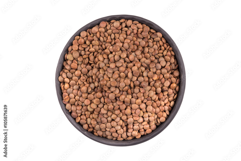 Lentils Isolated on White Background