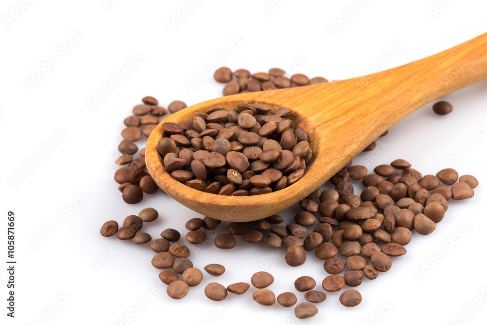 Lentils Isolated on White Background Lentils Isolated on White Background