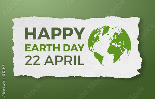 Naklejka Dzień Ziemi, 22 kwietnia, graficzny ilustracja plakat