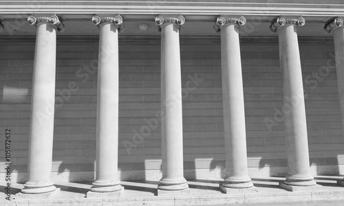 Black and White Pillars photo