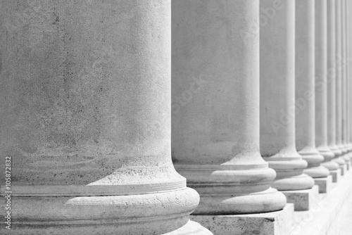 Black and White Pillars photo