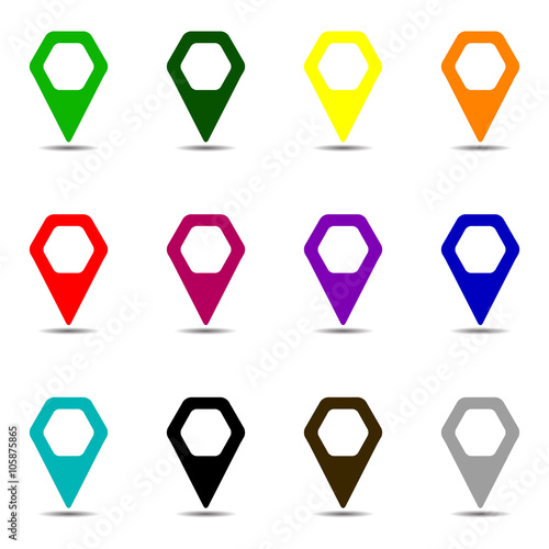 rounded hexagon map pointers
