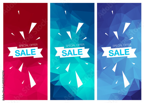 Super Sale Special Offer vertical banners