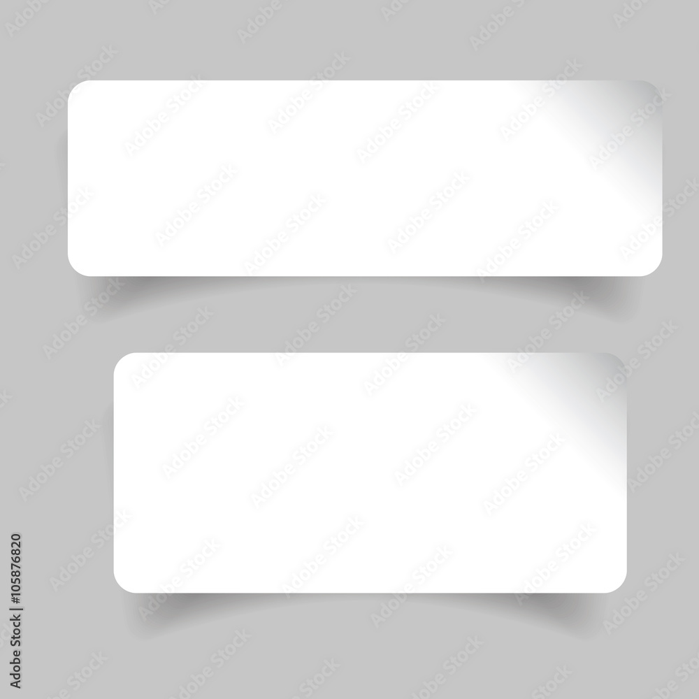 Empty label stickers set Empty label stickers set