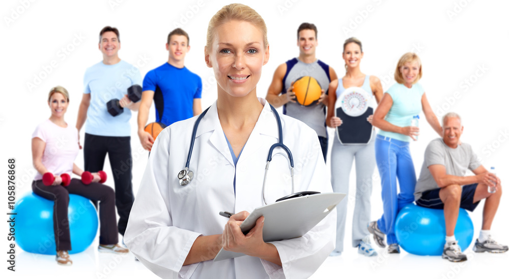Fototapeta premium Young medical doctor woman.