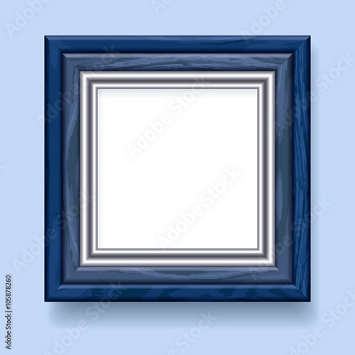 Realistic wooden frame.Vector illustration.