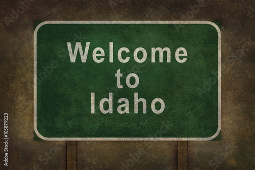 Welcome to Idaho roadside sign illustration