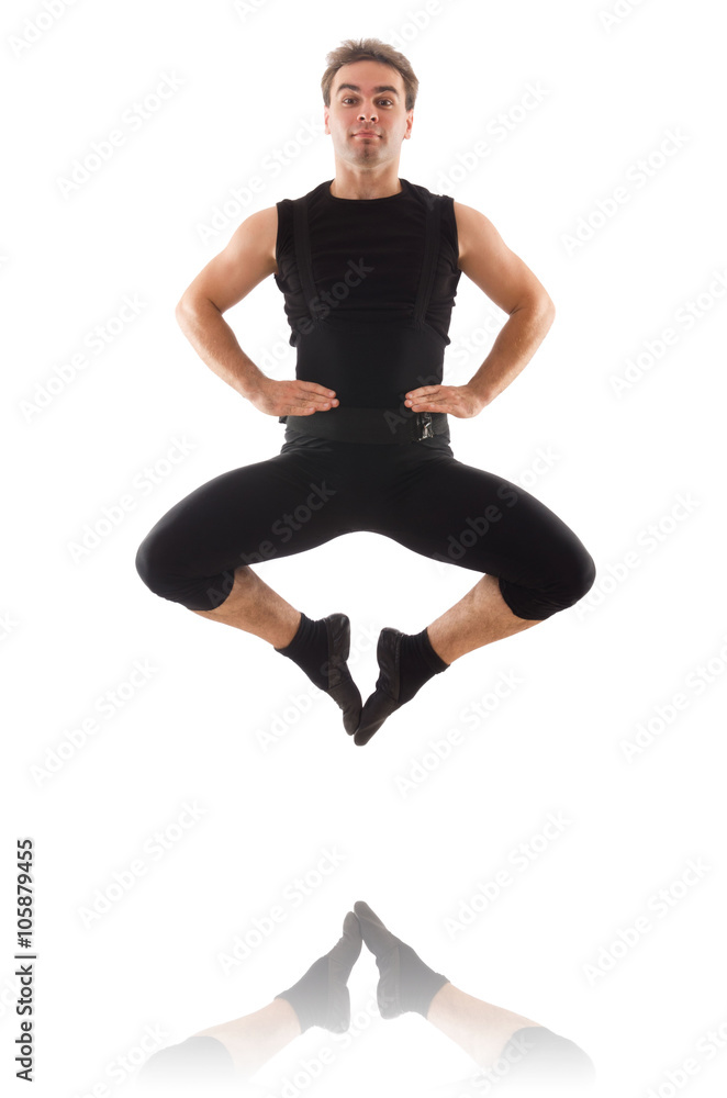 Young dancer isolated on the white Young dancer isolated on the white