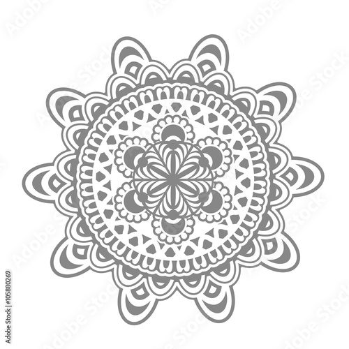 Oriental gray element vector illustration