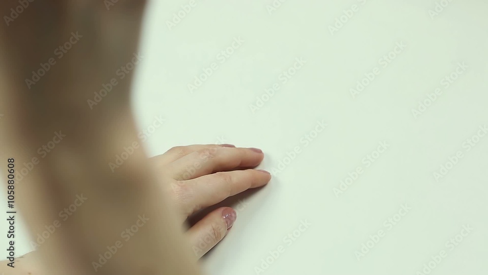 Woman suffering from headache or fever taking pill, drinking glass of water Woman suffering from headache or fever taking pill, drinking glass of water