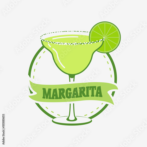 Summer Margarita Cocktail Vector Concept. Can be used for design menu, flyers, posters
