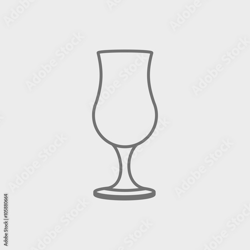 Cocktail pina colada glass icon