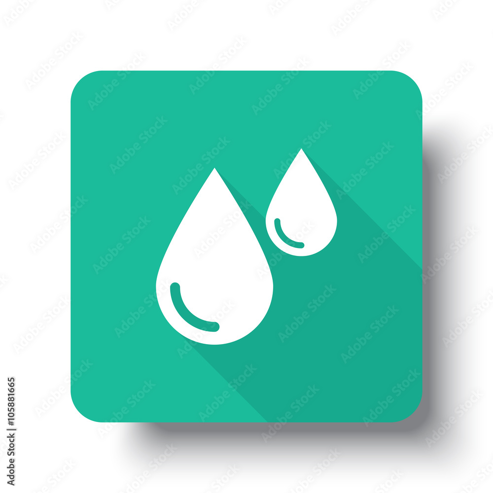 Flat white Blood web icon on green button with drop shadow Flat white Blood web icon on green button with drop shadow