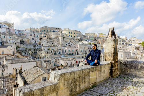 View of the old city of Matera, Italy