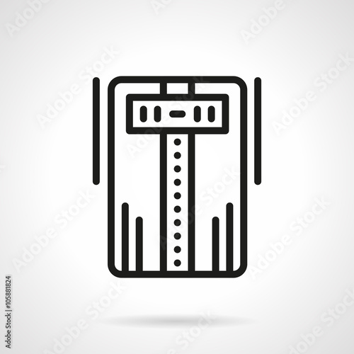 Air ionizer black line vector icon