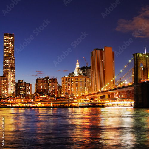 New York City skyline at night