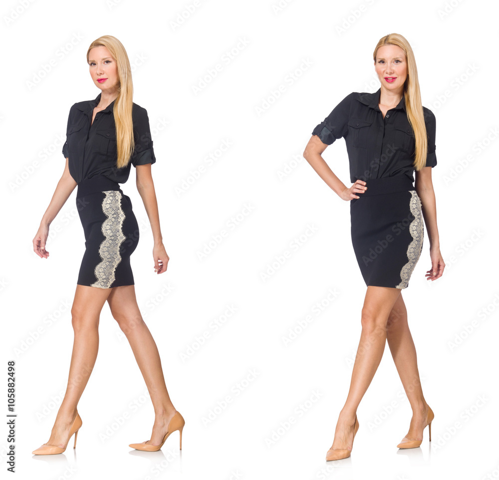 Composite photo of woman in various poses Composite photo of woman in various poses