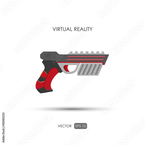 Gun for virtual reality system. Game weapons
