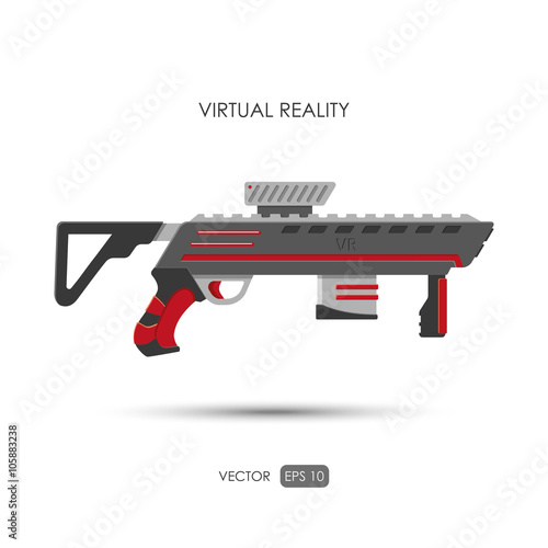 Gun for virtual reality system. Game weapons