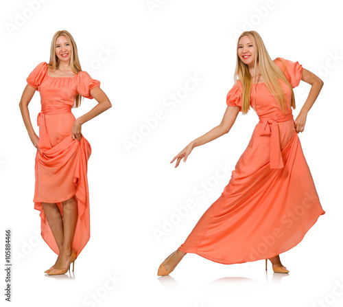 Composite photo of woman in various poses