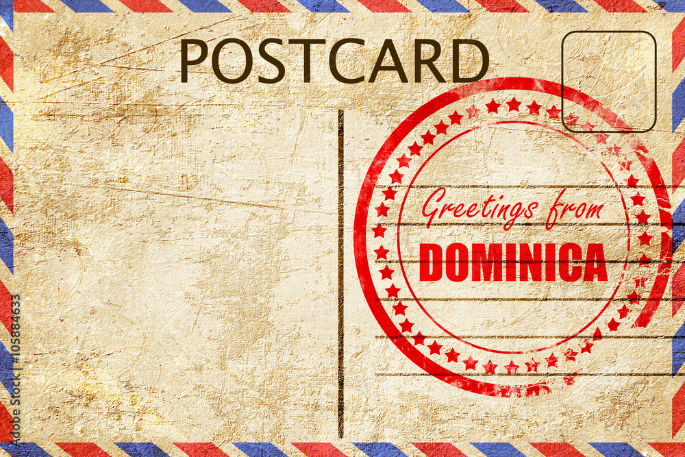 Fototapeta premium Greetings from dominica